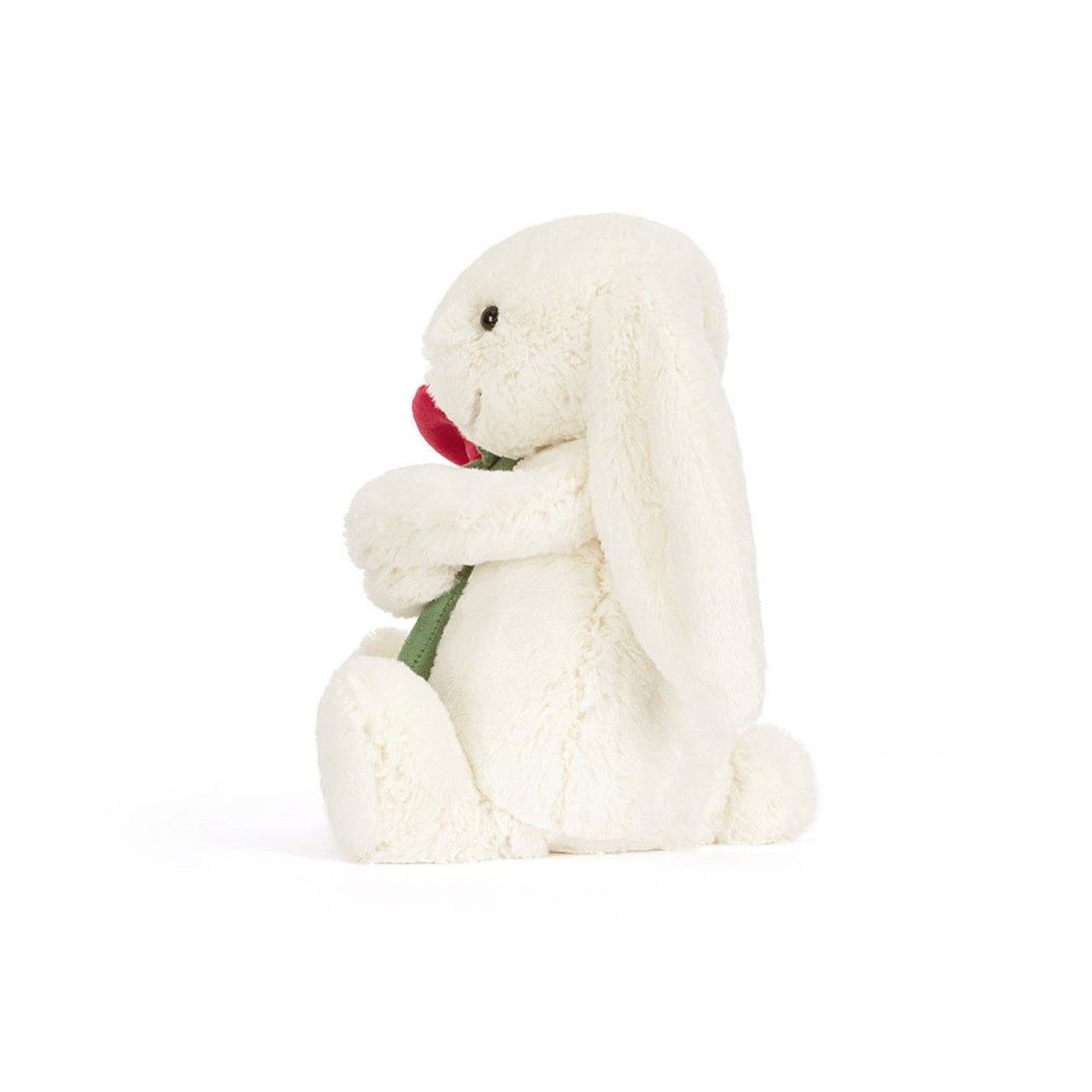 Jellycat - cream bunny with rose - medium