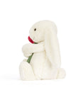 Jellycat - cream bunny with rose - medium