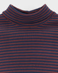 Bellerose - velfie stripesrollneck longsleeve - black iris/rust