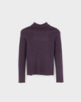 Bellerose - velfie stripesrollneck longsleeve - black iris/rust