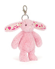 Jellycat - blushkin blossom bunny bag charm