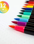Legami - set of 12 brush markers - bright colours