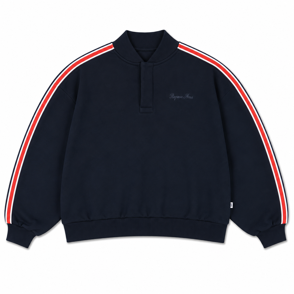 Repose ams - button front sweatshirt - blue note