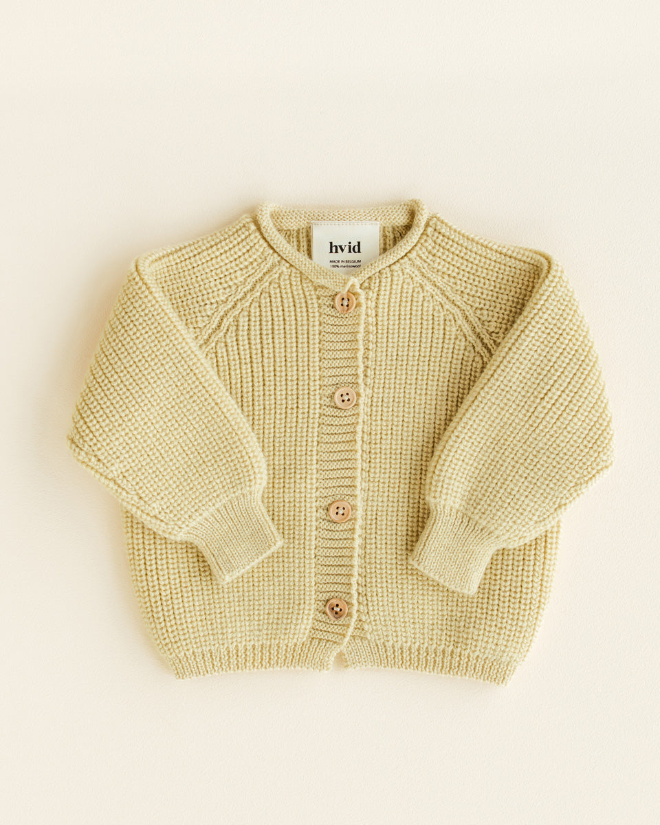 Hvid - wool cardigan - inga - light yellow