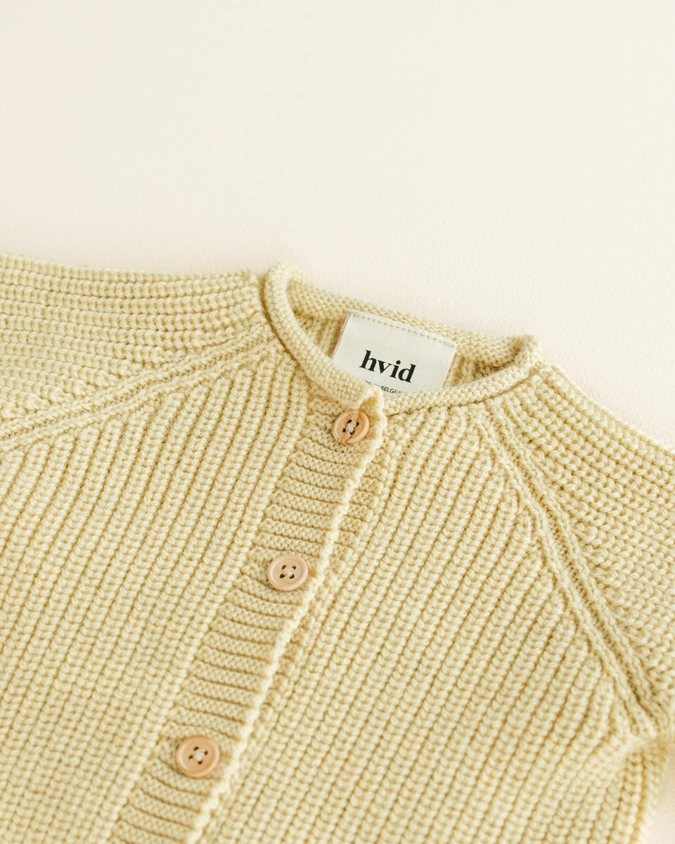 Hvid - wool cardigan - inga - light yellow