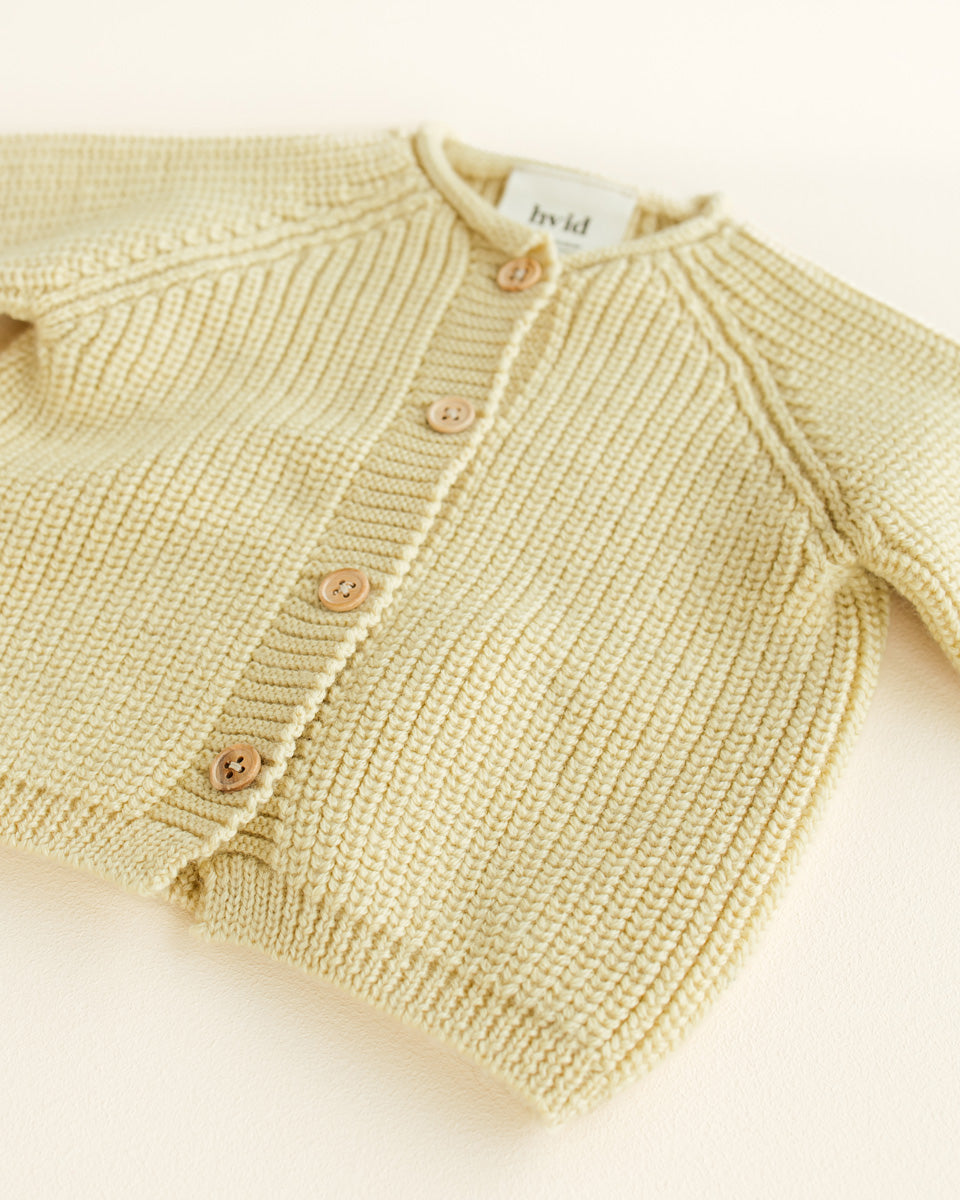 Hvid - wool cardigan - inga - light yellow