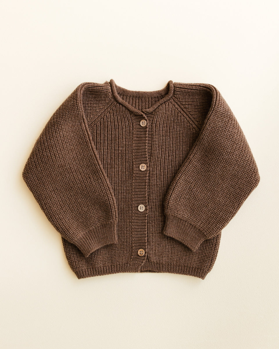 Hvid - wool cardigan - inga - mocha