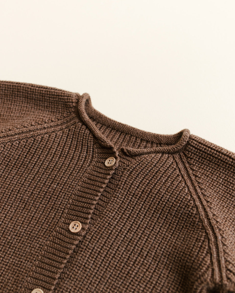 Hvid - wool cardigan - inga - mocha