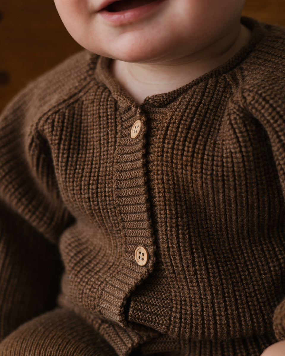 Hvid - wool cardigan - inga - mocha