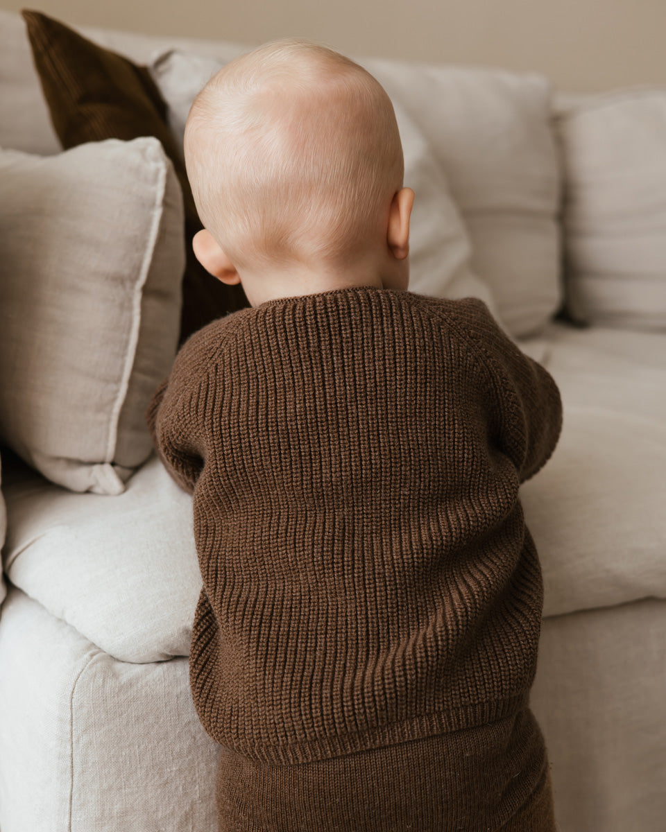Hvid - wool cardigan - inga - mocha