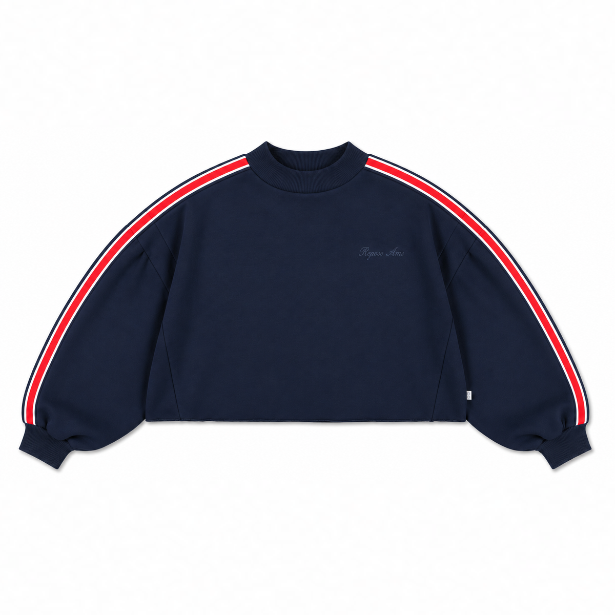 Repose ams - crop heart sweatshirt - blue note