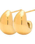 lulu copenhagen - gold plated chunky drop earrings - 2pcs