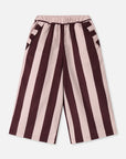 Fliink - dolly stripe pants - rose/burgundy