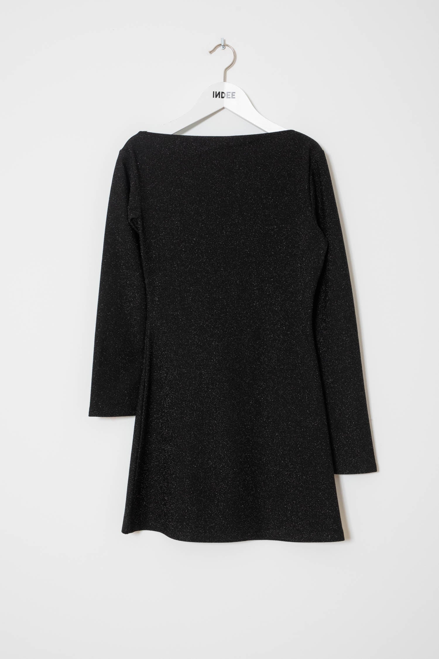 Indee - wrap - lurex short dress - black