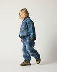 Brunobruno nation - dorethy denim pants - mid blue mushroom
