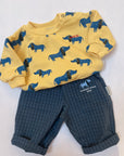 Weekend house kids - baby - blue dog pants - blue