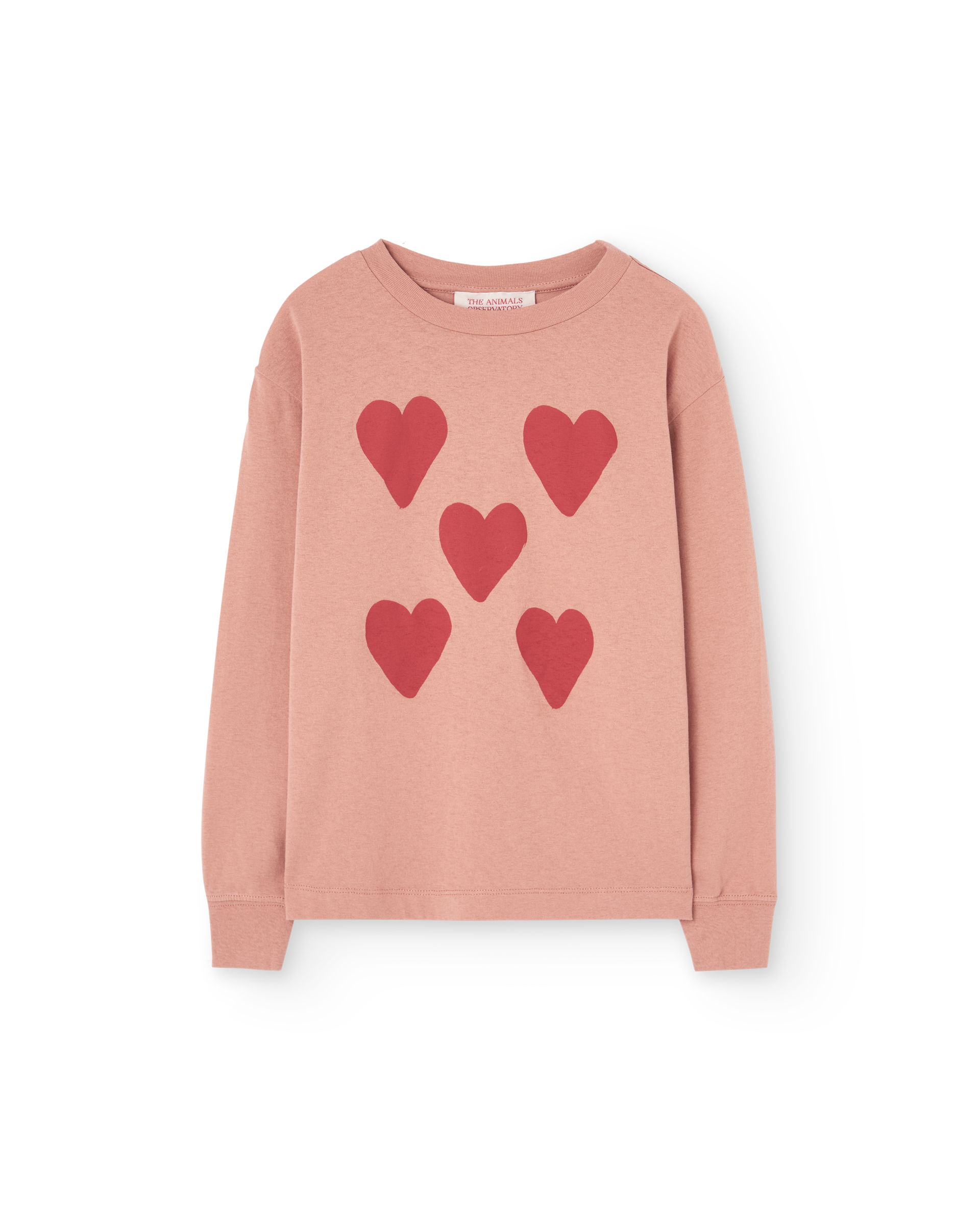 The animals observatory - dog kids longseeve t-shirt - dusty coral