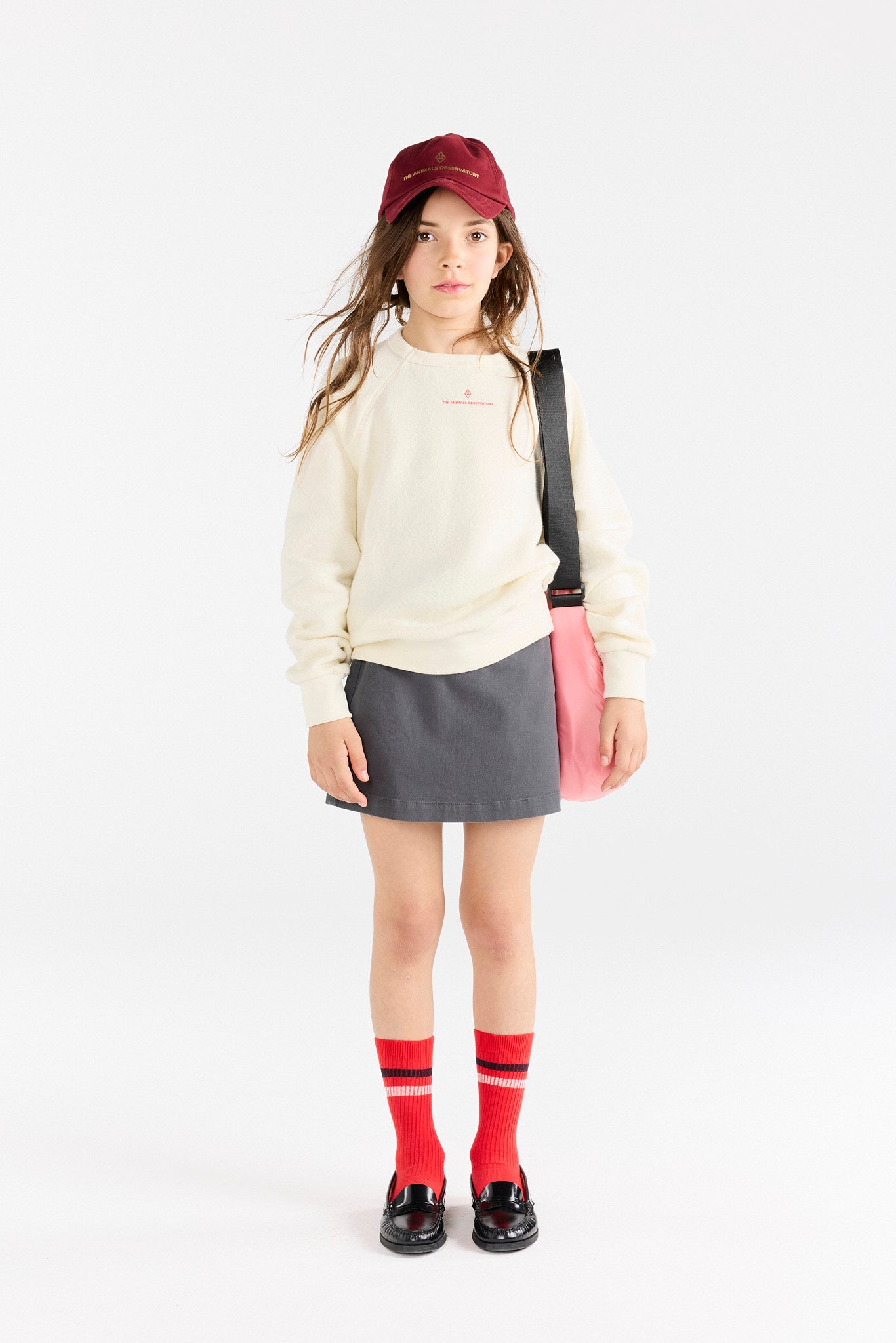 The animals observatory - swan kids skirt - dark grey