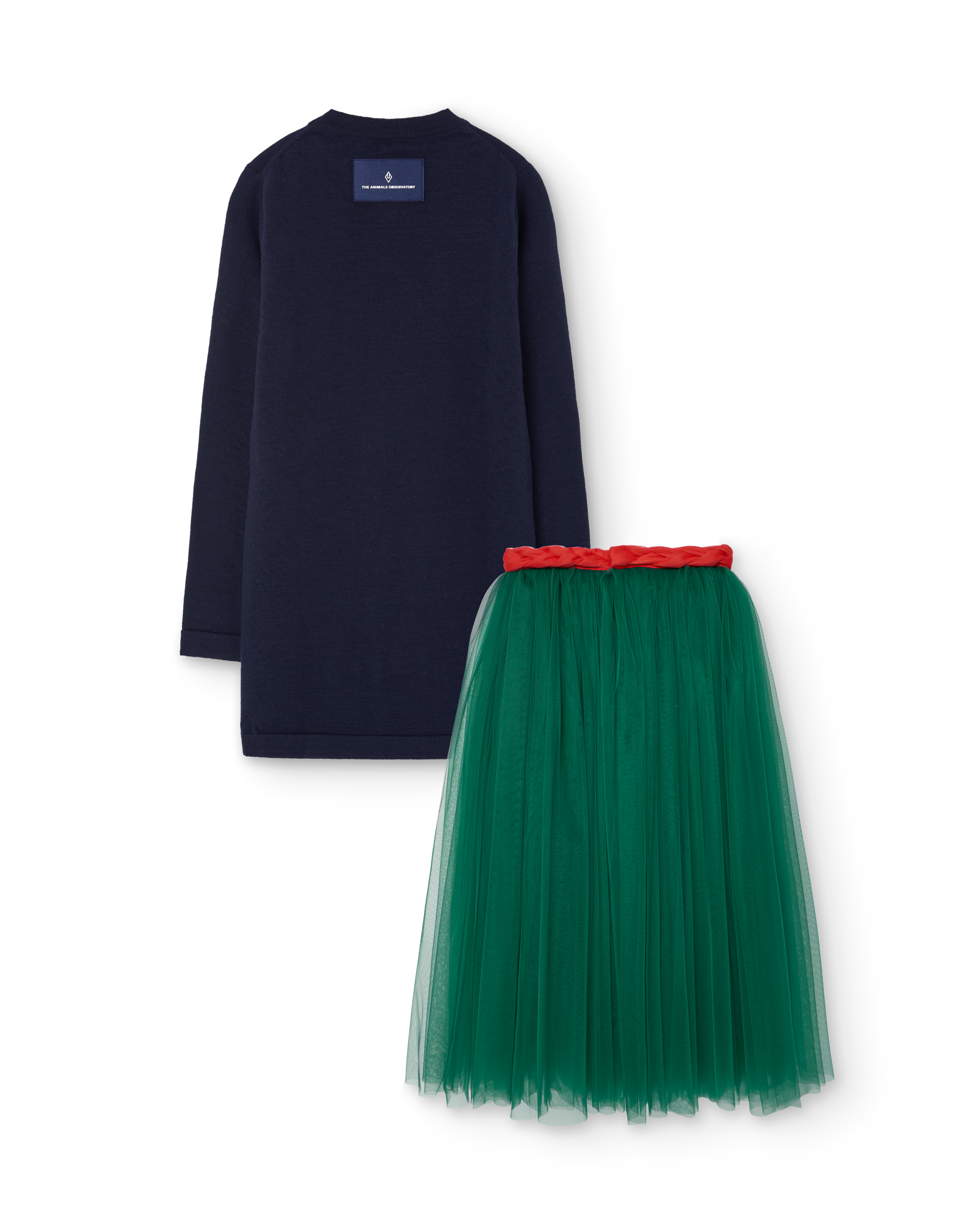 The animals observatory - mussel kids knit dress - navy