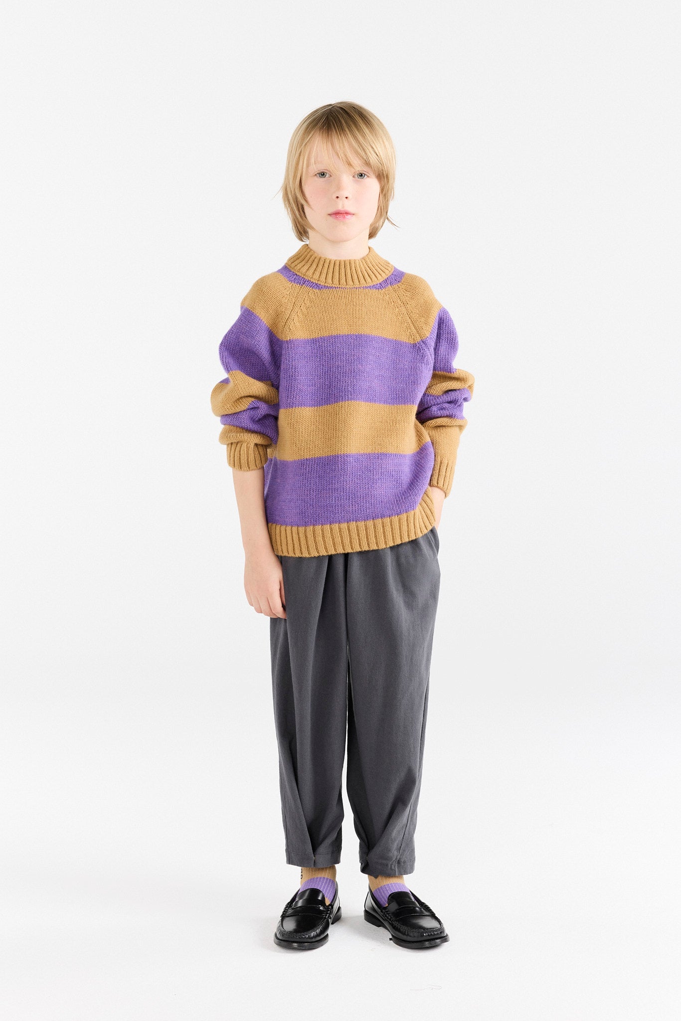 The animals observatory - stag kids pants - dark grey