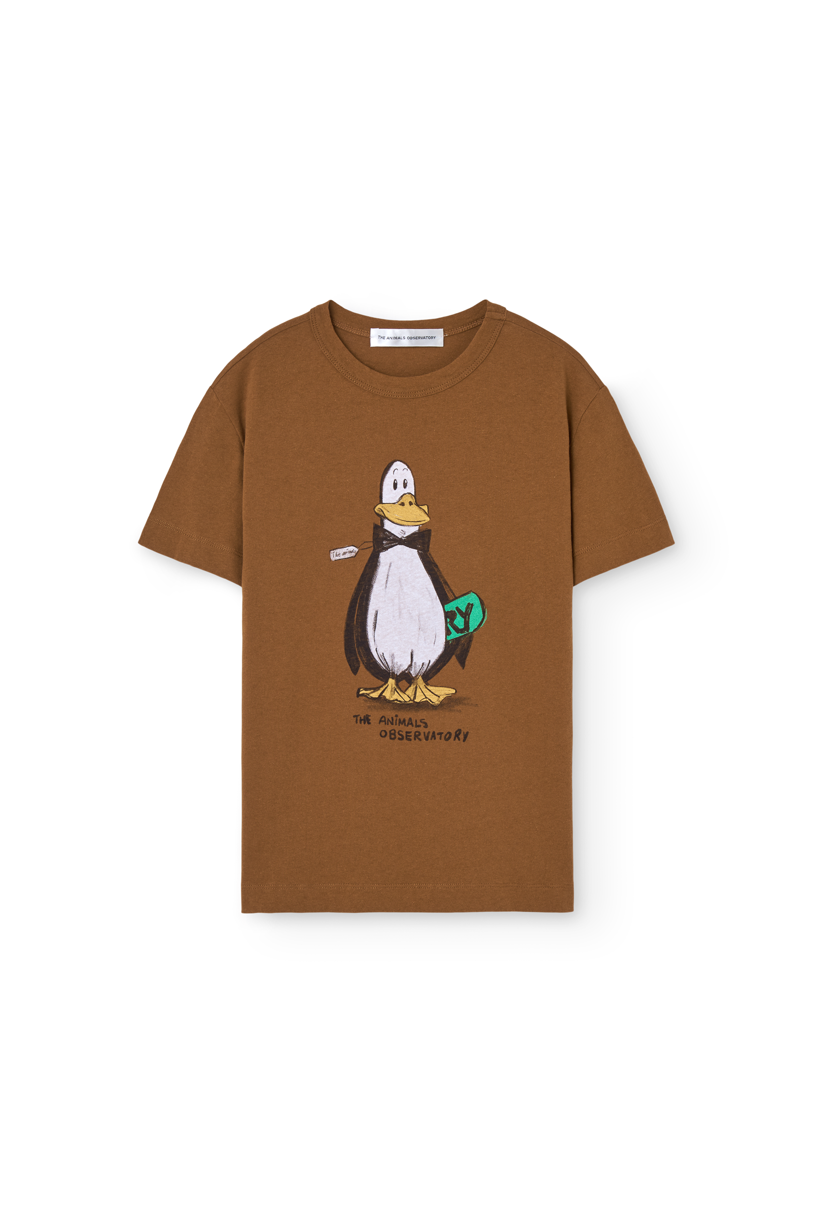 The animals observatory - kids - rooster t-shirt - brown