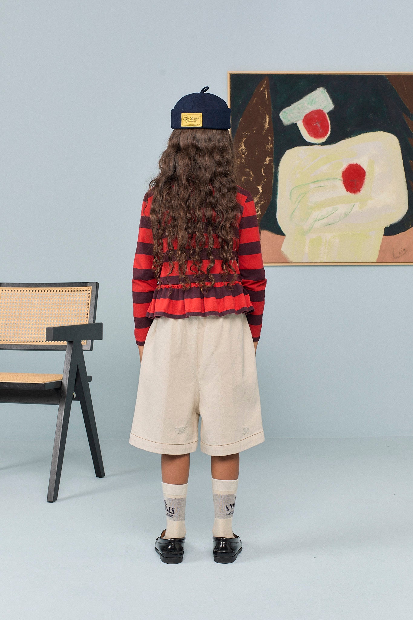 The animals observatory - kids - scamper longsleeve - red