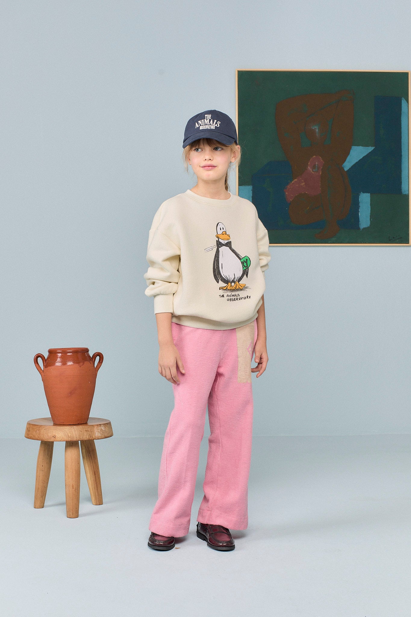 The animals observatory - kids - bear sweatshirt - raw white