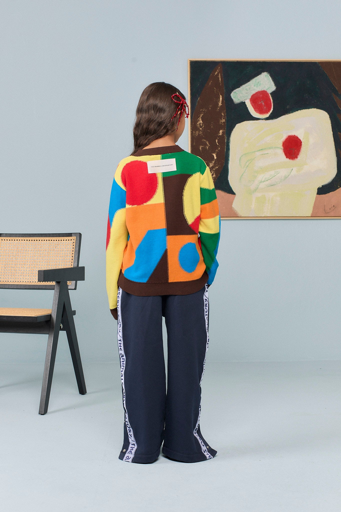 The animals observatory - kids - chamois sweatpants - navy