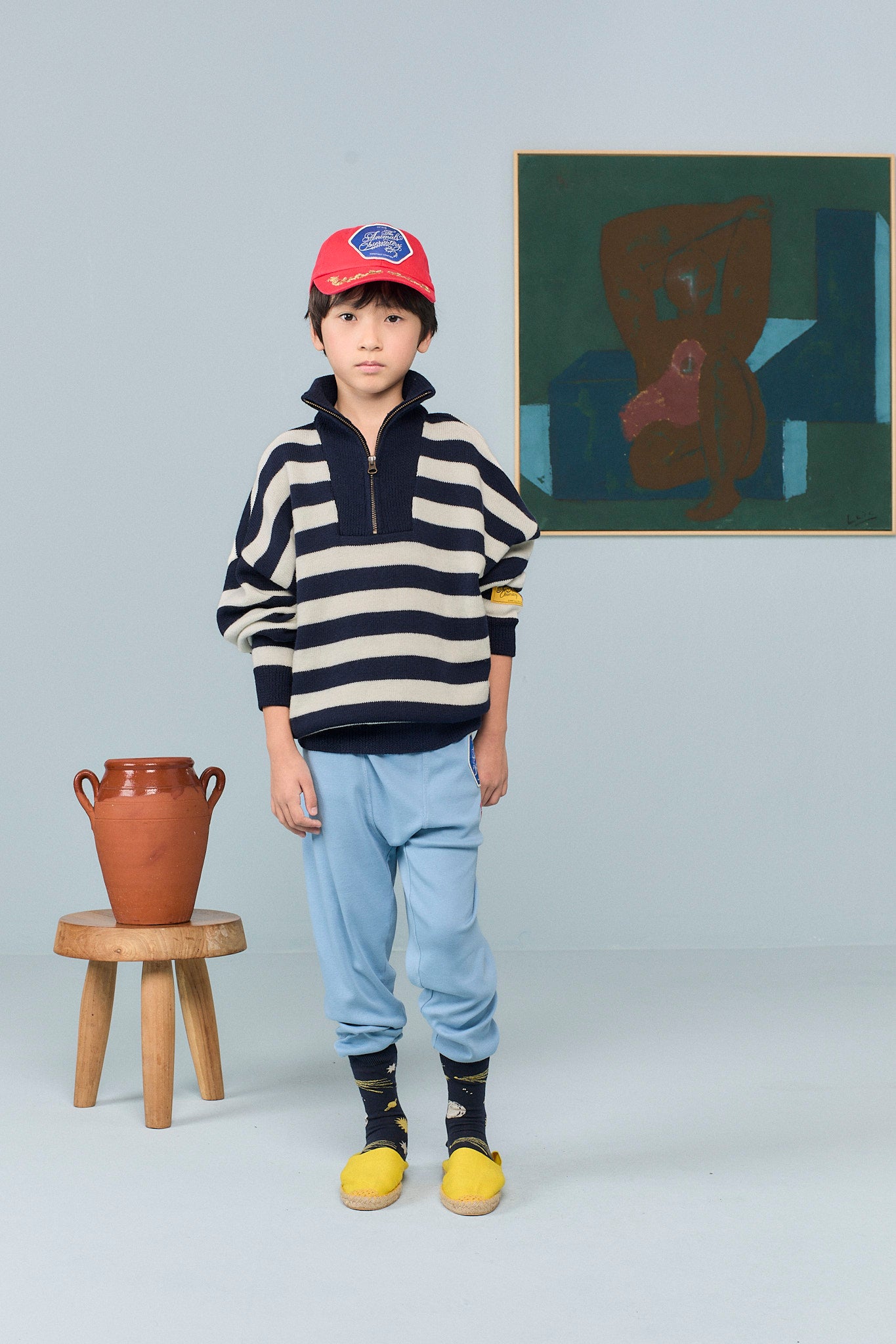 The animals observatory - kids - nilgai sweater - navy