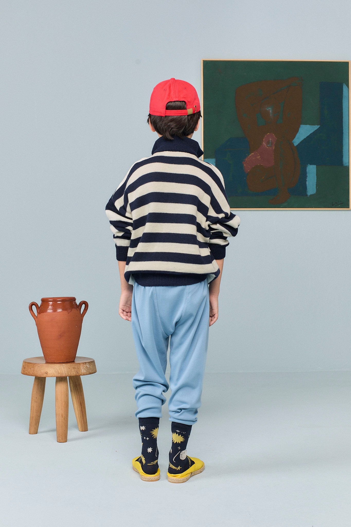 The animals observatory - kids - nilgai sweater - navy