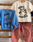 Bobo Choses - kids - high five sweatshirt - blue