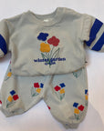 Weekend house kids - baby - flowers allover sweatpant - pearl grey
