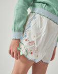 Gingersnaps - Jisoo Shorts with Butterfly Embroidery & Scalloped Edges