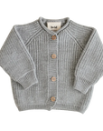 Hvid - wool cardigan - inga - grey melange