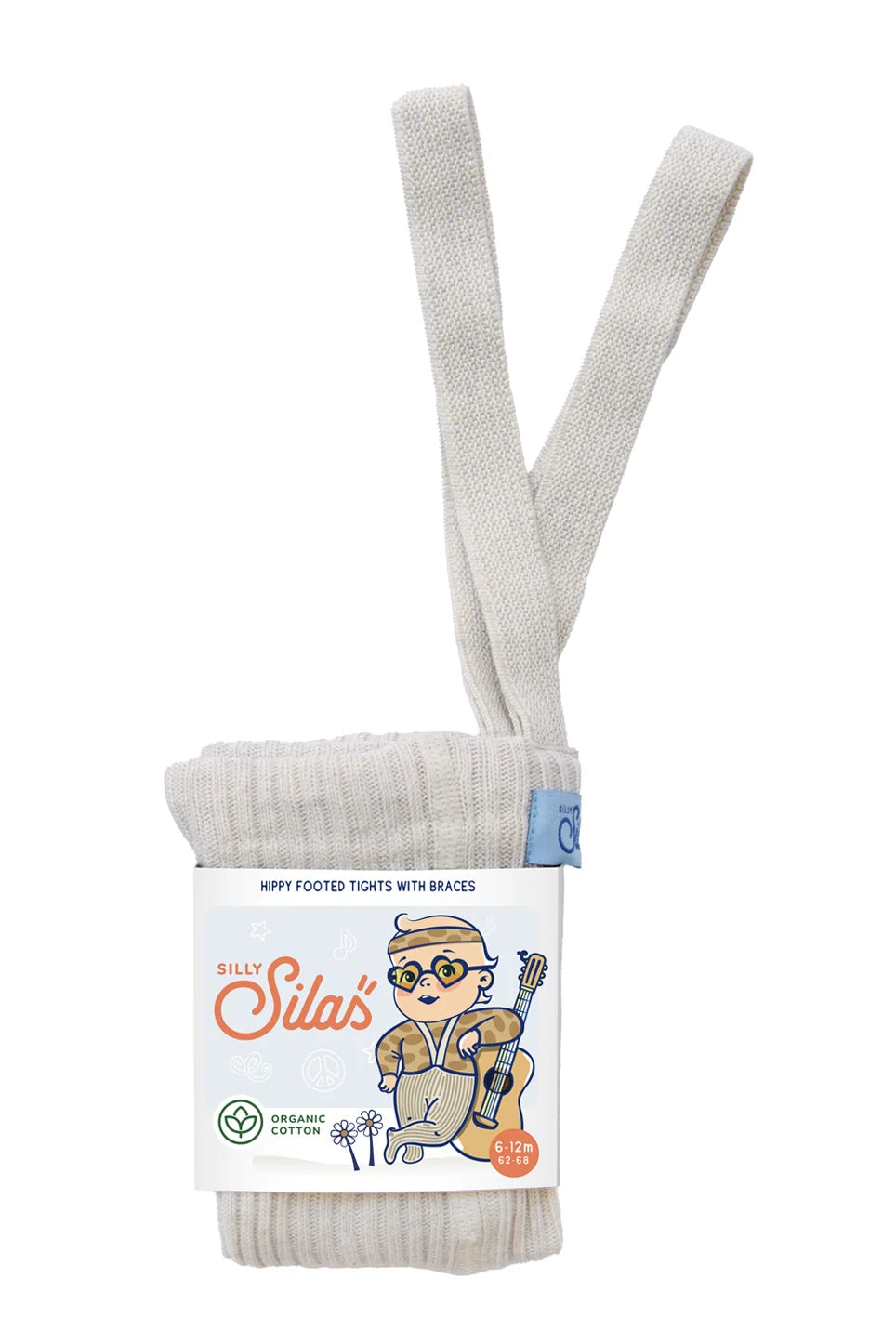 Silly Silas - hippy footed cotton tights - creamy blend