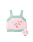Gingersnaps - Baby Rosé Combed Cotton Knit Top with Heart Intarsia Design