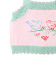 Gingersnaps - Baby Rosé Combed Cotton Knit Top with Heart Intarsia Design