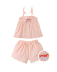 Gingersnaps - Baby Hinata Embroidered Empire Tunic Blouse & Shorts Set