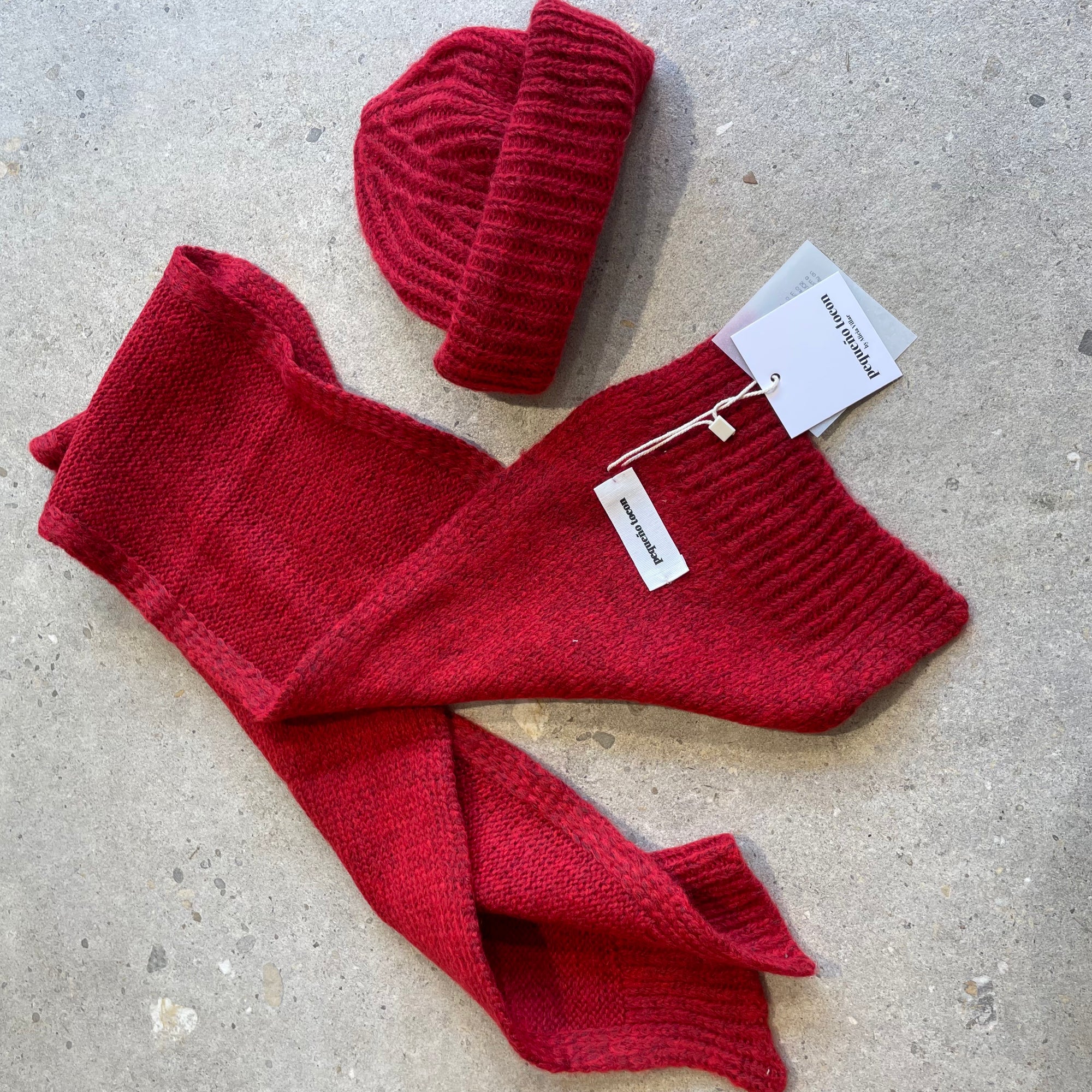 Pequeno tocon - 7024 - chunky wool beanie - red