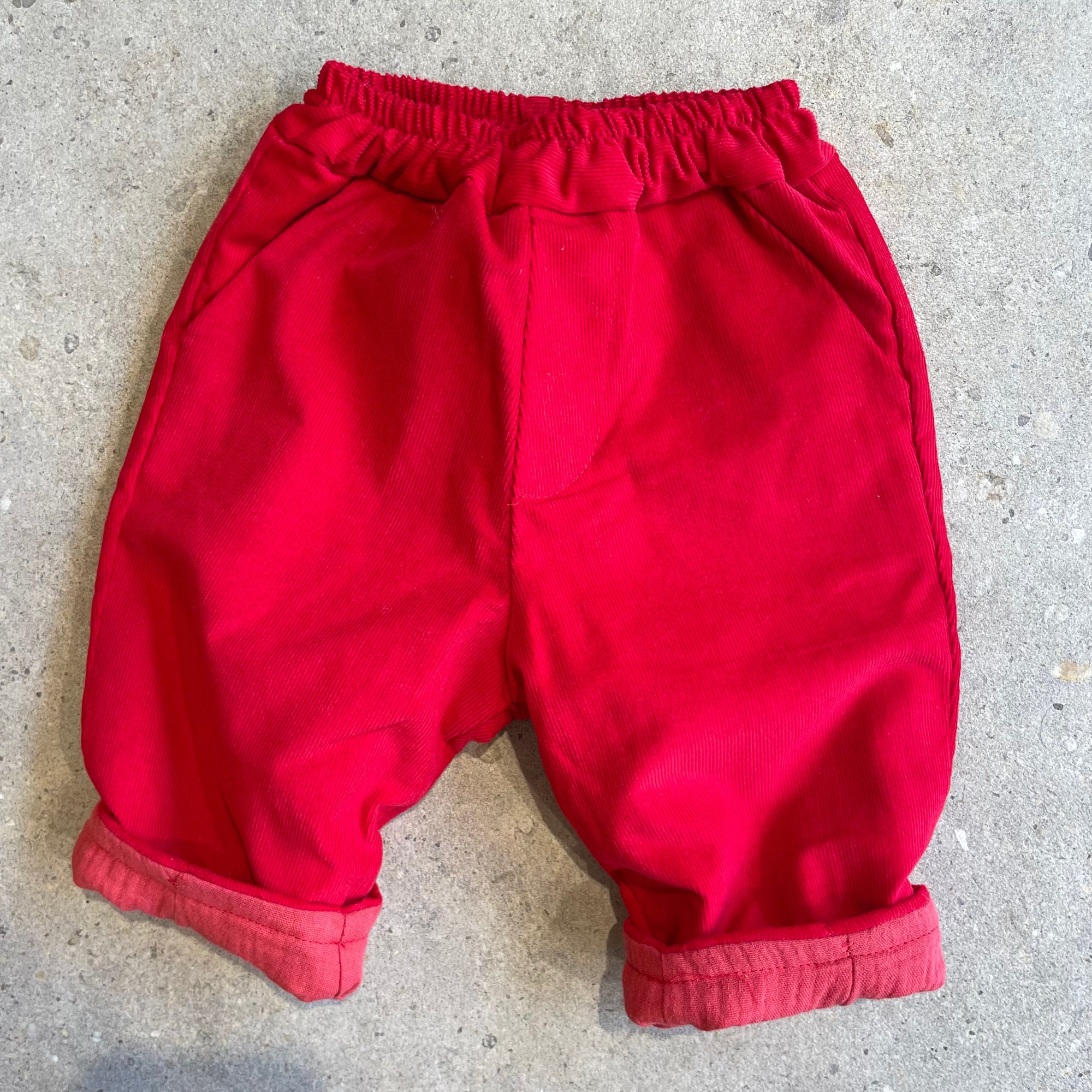 Pequeno tocon - 6063 - micro corduroy trousers - red