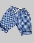 Pequeno tocon - 6059 - baggy check pants - blue