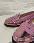 Penny loafers - metallic rose