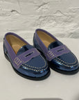 Penny loafers - metallic lila
