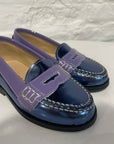 Penny loafers - metallic lila