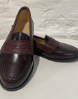 Penny loafers - snake/brown