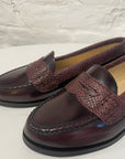 Penny loafers - snake/brown
