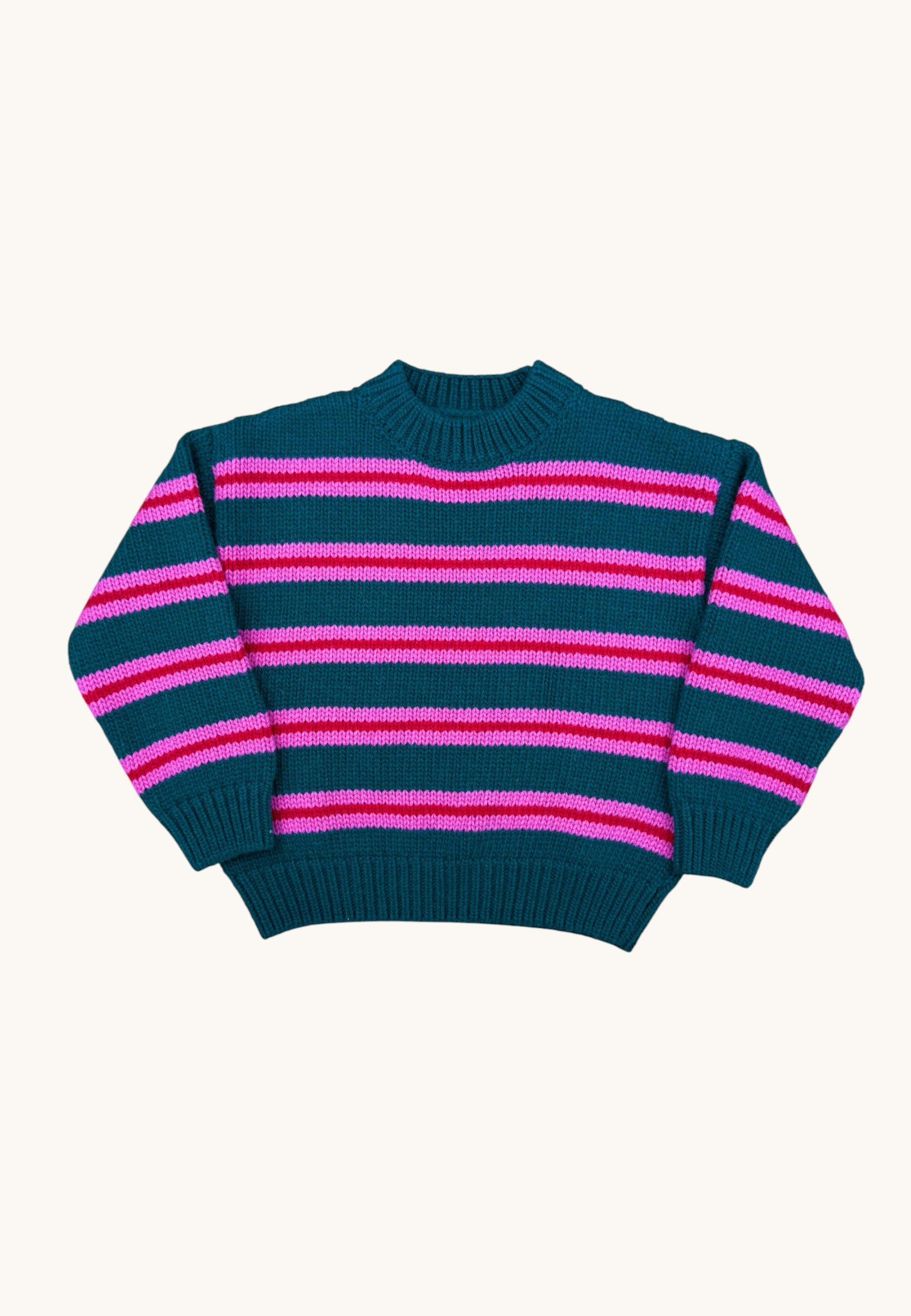 Club tresor - knit heritage sweater - green/pink