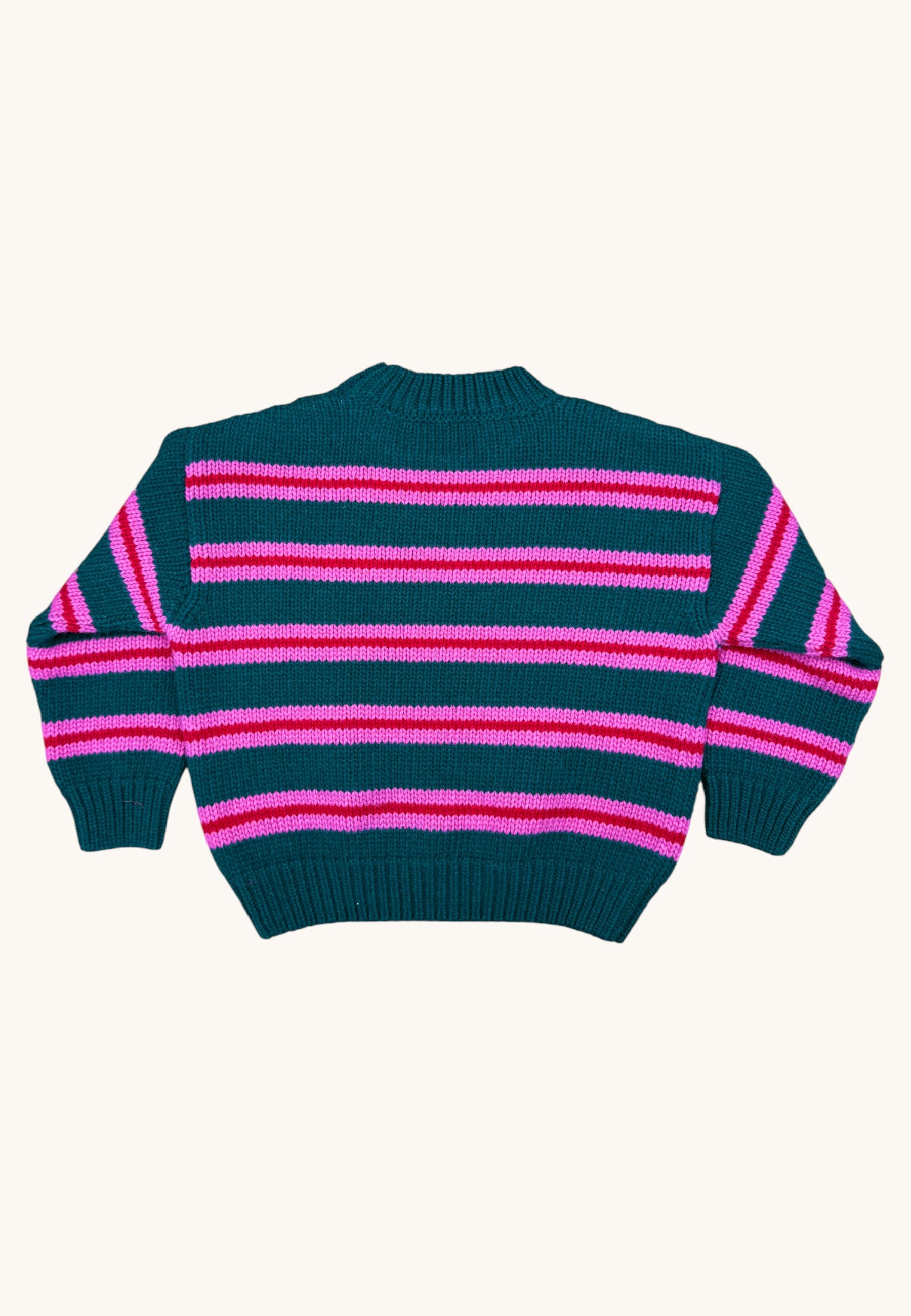 Club tresor - knit heritage sweater - green/pink
