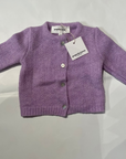 Pequeno tocon - 2063 - wool pointelle cardigan - lilac