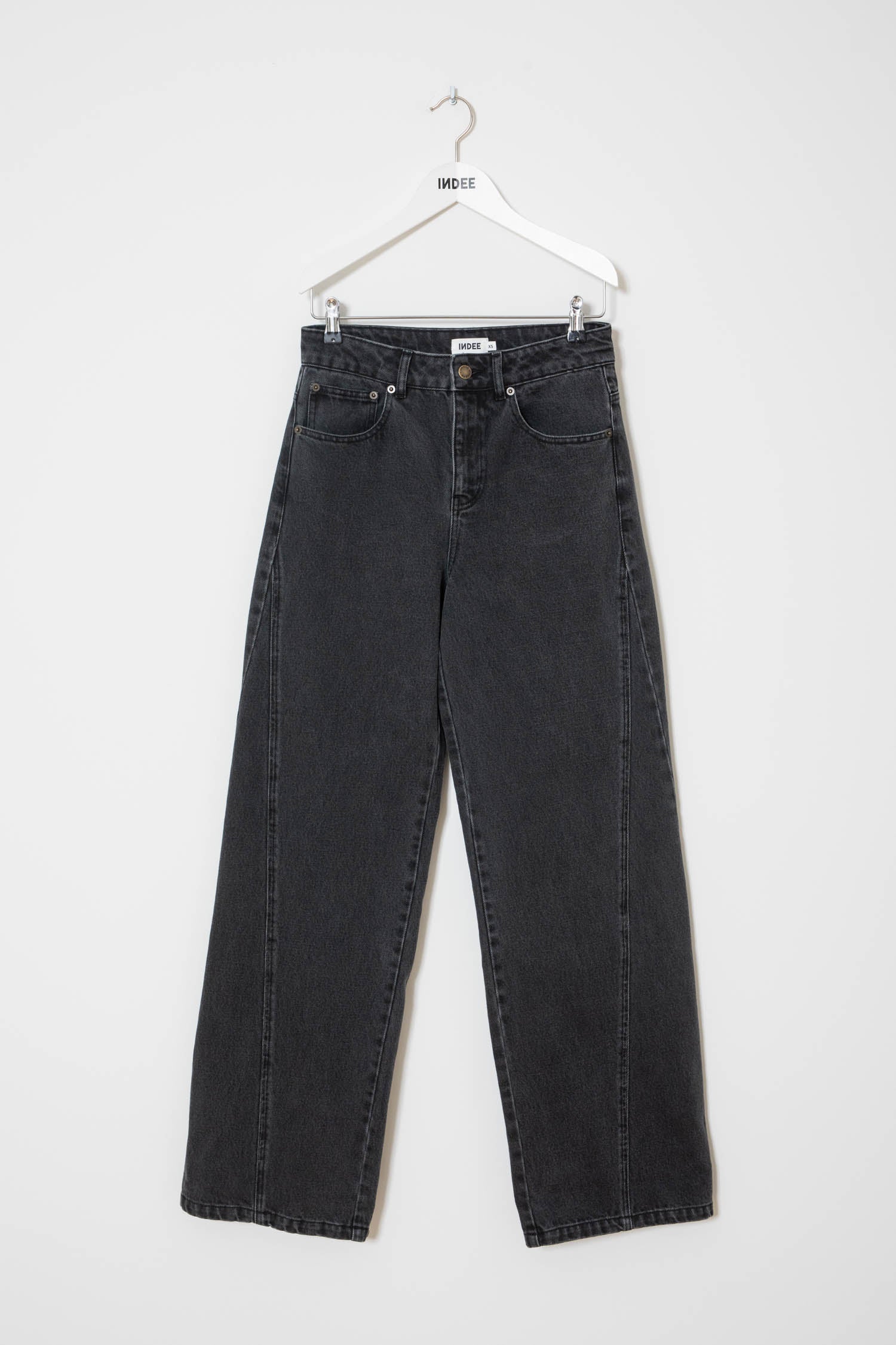 Indee - wildlife - denim baggy pants - washed black